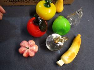 Marble & Blown Glass Fruit