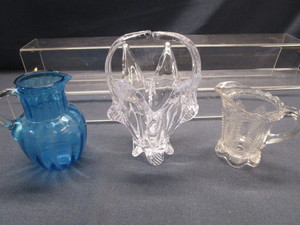 Blown Glass Basket, Pitchers