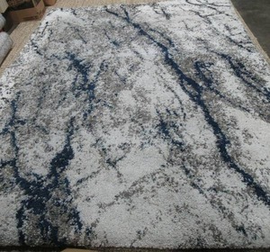 lot 9 image: Thomasville Hudson Shag Area Rug  Libera Gray Blue, 7 10 x 10