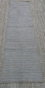 lot 24 image: Mineral Spring Non-Skid Floor Runner  Natural Stripe, 2 x 7 2