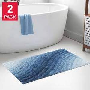 lot 30 image: Prism Bath Rug 2-pack  Blue, 24 x 36