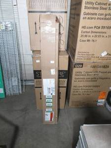 lot 104 image: Lot of FOUR (4) Standard Streamline 4 in. x 48 in. x 1 in. White Vinyl Window Sill