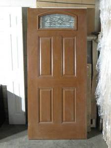 lot 16 image: 36 Therma Tru Fan Lite, 4 Panel, Exterior Door