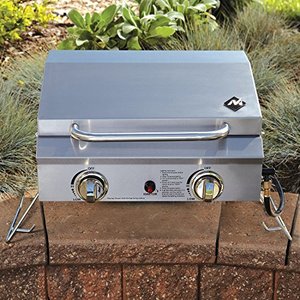lot 137 image: Members Mark Portable Stainless Steel 2-Burner Gas Grill