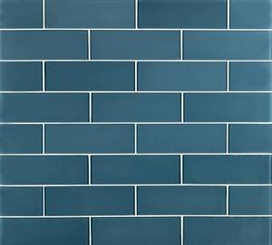 lot 111 image: Haiku Sapphire 3 in. x 9 in. Glossy Glass Subway Wall Tile - 11 Tiles