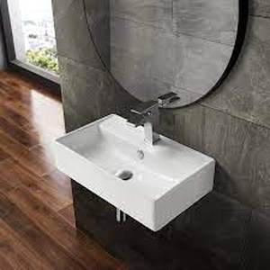 lot 36 image: Swiss Madison  Claire Ceramic Wall Hung Sink in White