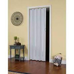 lot 62 image: Spectrum  36 in. x 80 in. Contempra Vinyl Sand-White Accordion Door