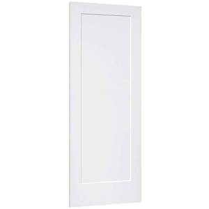 lot 86 image: 30 in. x 80 in. Madison White Painted Smooth Solid Core Molded Composite MDF Interior Door Slab