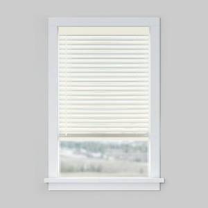 lot 95 image: 46 W x 34-12 L - NuWood White - 2 Inch Faux Wood Blinds by Levolor
