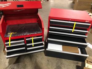 Milwaukee  High Capacity 36 in. 12-Drawer Tool Chest and Cabinet Combo Customer returns Review all pictures