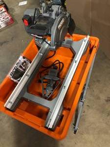 RIDGID  12 Amp Corded 8 in. Tile Saw with Extended Rip Missing Parts in work Condition Customer returns Review all pictures