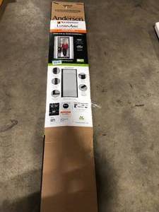 Andersen  36 in. W x 80 in. H LuminAire Black Universal Aluminum Retractable Screen DoorCustomer returns Review all pictures