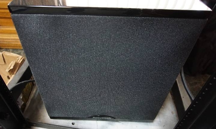 lot 7 image: Home Theater System Acoustech SubwooferSony DVDPioneer Receiver with Speakers and Screen
