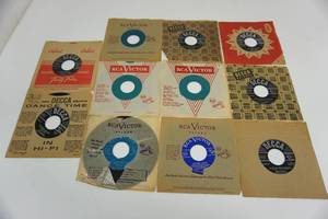 lot 18 image: (11) Collectible Vinyl 45 Rpm Records
