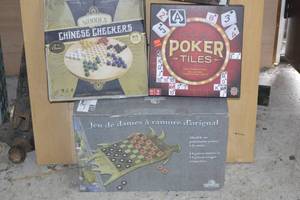 New - Various games and wall clock