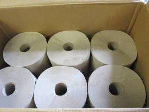 6 rolls of brown paper towels ...