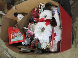 big box of christmas overstocks...