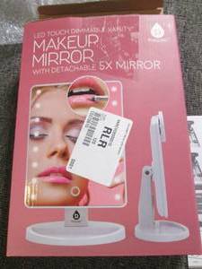 makeup mirror with detachable 5x mi...