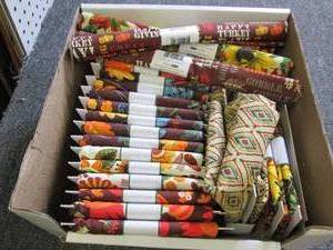box of seasonal fabric ...