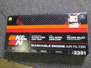 K&N washable engine air filter 2281...