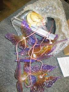 solar lighted butterfly wind chimes...