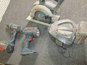 lot of 36 volt bosch tools drill, f...