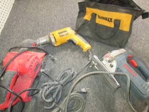 lot of dewalt drill, bosch saw and ...