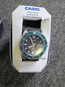 casio 3-hand analog rotating bezel ...