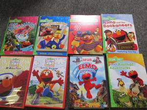 8 sesame street dvds ...