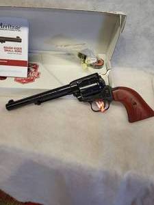 lot 2 image: Heritage Rough Rider Combo (.22 Mag, .22LR) Pistol with Cocobolo grips & 4.75 Barrel NIB