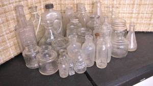 antique glass bottles...