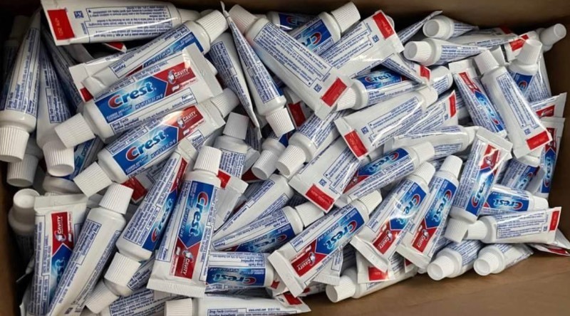 lot 50 image: Brand New Case of 240 Tubes of Crest Toothpaste .85oz Travel Size Q