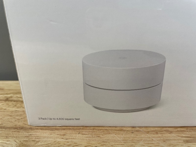 lot 23A image: Brand New Google Wifi 3pk - Home Wi-Fi System - Mesh Wi-Fi - Whole Home Coverage H