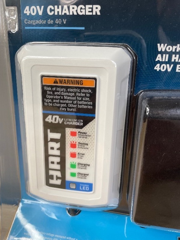 lot 29C image: Brand New HART 40-Volt 1.5 Amp Lithium-Ion Compact Charger Accessory Y