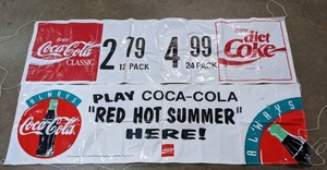 lot 162A image: Pair of Coca Cola Advertisement Banners U