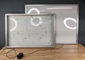 lot 160A image: Pair of LED Lighted Store Fixtures U