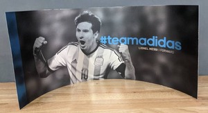 lot 122 image: Adidas Advertising Lionel Messi Soccer Banner, 34 x 14 U