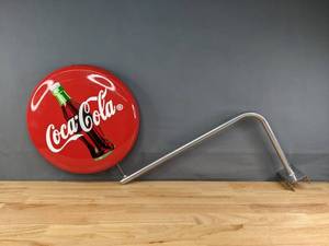 lot 40 image: Coca Cola Rotating Sign and Wall Mount U