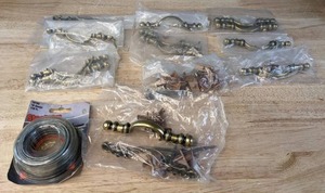lot 208 image: Assortment of Drawer Cabinet Door Handles and 18 Gauge Wire K