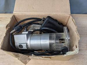 lot 177 image: Vintage Chicago Electric Trim Router with Case of Bits  W