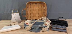 lot 170A image: Peterboro Basket & Assortment of Womens Purses W