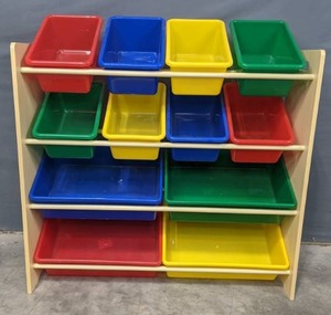 lot 210 image: Best Choice Products 4-Tier Sort It & Store It Bin Unit Kids Storage & Organizer K