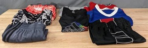 lot 212 image: Assortment of Adidas, Jordan, Champion Mens, Kids and a 12 Month Old Clothes and a Girls Size Large Converse Dress K