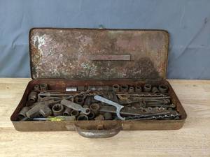lot 223 image: Toolbox with Sockets, Screwdrivers and More   M
