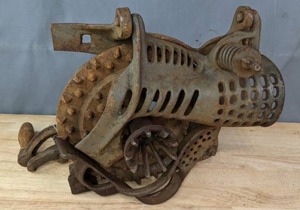 lot 90 image: Antique Fulton Crank Corn ShuckerWalnut Sheller  M