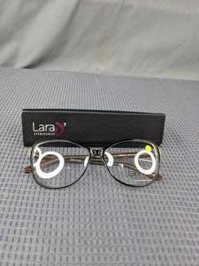 lot 350A image: New Lara D Glasses with Display Lenses and Case L