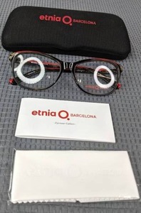 lot 85 image: New Etnia Barcelona Eyeglass Frames with Display Lenses, Case and Cleaning Cloth  L