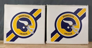 lot 164 image: Pair of Vintage NFL Minnesota Vikings Football Seat Cushions R