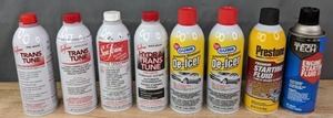 lot 294 image: New Automotive Liquids (2) Seafoam Trans Tune, Seafoam Hydra-Trans-Tune, Seafoam, (2) De-Icer, Prestone Starting Fluid, Super Tech Engine Starting Fluid  R