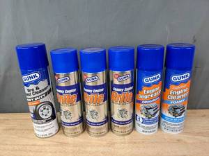 lot 251 image: New Cans of Engine Cleaner, Engine Degreaser and Tire and Wheel Cleaner  R